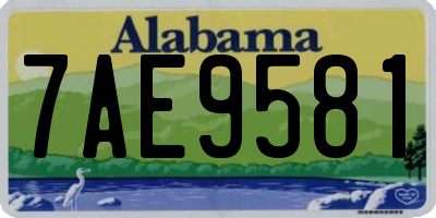 AL license plate 7AE9581