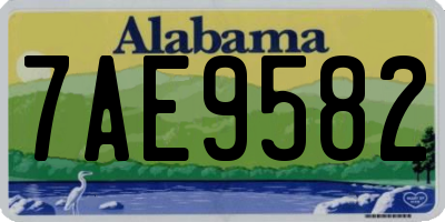 AL license plate 7AE9582