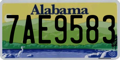 AL license plate 7AE9583