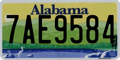 AL license plate 7AE9584