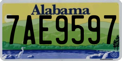 AL license plate 7AE9597