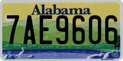 AL license plate 7AE9606