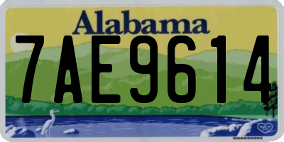 AL license plate 7AE9614