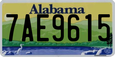 AL license plate 7AE9615