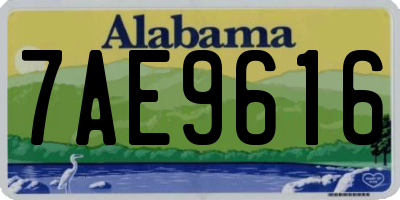 AL license plate 7AE9616