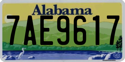 AL license plate 7AE9617