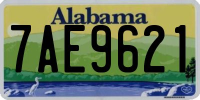 AL license plate 7AE9621