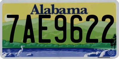AL license plate 7AE9622