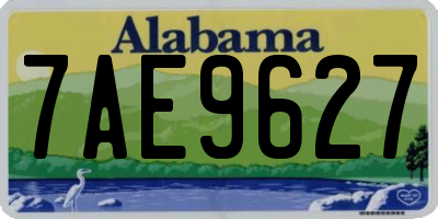 AL license plate 7AE9627