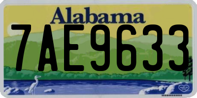 AL license plate 7AE9633