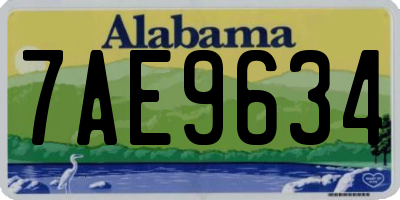 AL license plate 7AE9634