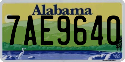 AL license plate 7AE9640