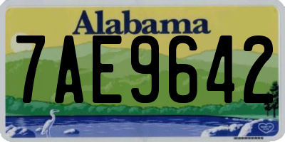 AL license plate 7AE9642
