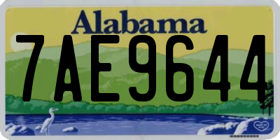 AL license plate 7AE9644