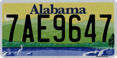 AL license plate 7AE9647