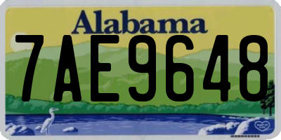 AL license plate 7AE9648