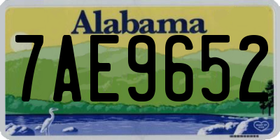 AL license plate 7AE9652