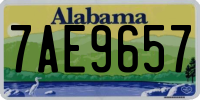 AL license plate 7AE9657