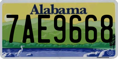 AL license plate 7AE9668