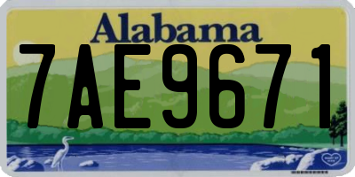 AL license plate 7AE9671
