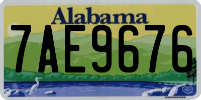 AL license plate 7AE9676