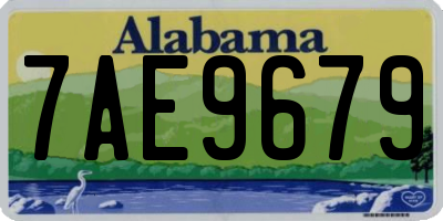 AL license plate 7AE9679