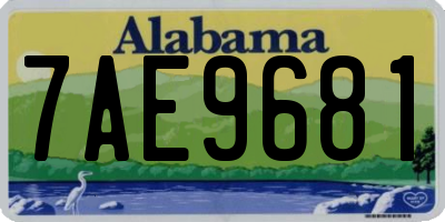 AL license plate 7AE9681
