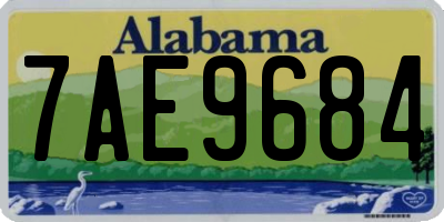 AL license plate 7AE9684
