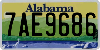 AL license plate 7AE9686