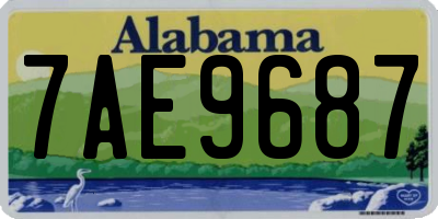 AL license plate 7AE9687