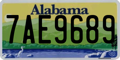 AL license plate 7AE9689
