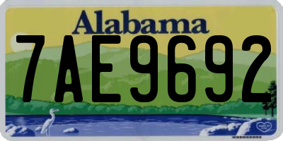 AL license plate 7AE9692