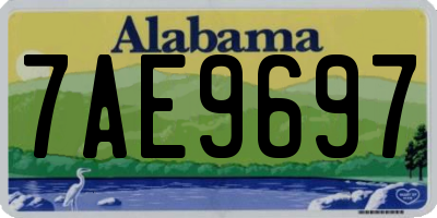 AL license plate 7AE9697
