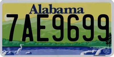 AL license plate 7AE9699