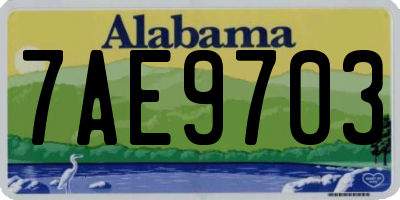 AL license plate 7AE9703