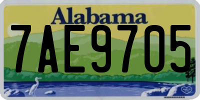 AL license plate 7AE9705