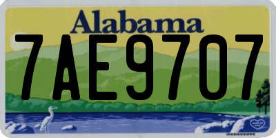 AL license plate 7AE9707