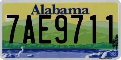 AL license plate 7AE9711