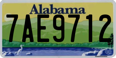 AL license plate 7AE9712