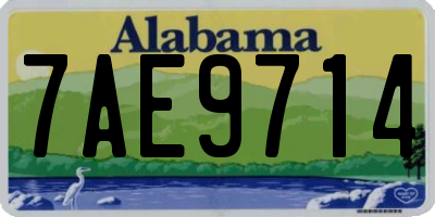 AL license plate 7AE9714