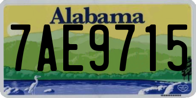 AL license plate 7AE9715