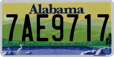 AL license plate 7AE9717