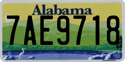 AL license plate 7AE9718