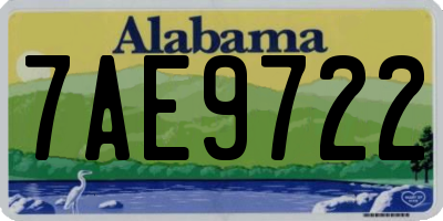AL license plate 7AE9722