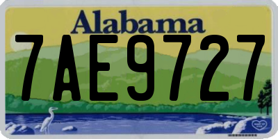 AL license plate 7AE9727