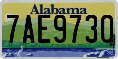 AL license plate 7AE9730