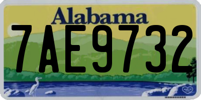AL license plate 7AE9732