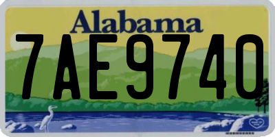 AL license plate 7AE9740