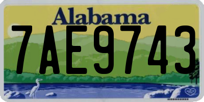 AL license plate 7AE9743