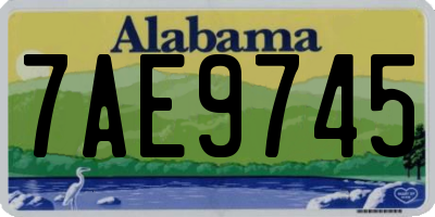 AL license plate 7AE9745